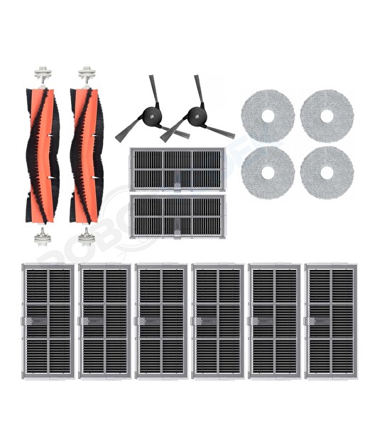 Dreame X40 Ultra L40 Ultra Uyumlu Fırça Hepa Filtre Mop Seti-16 Parça