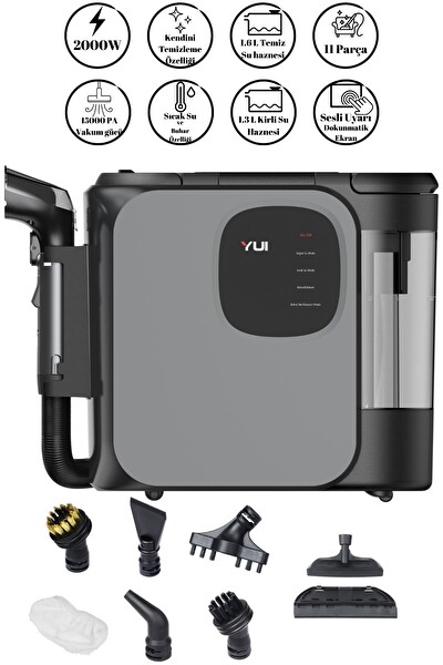 Yui X300 Pro Max 2000 W Buharlı Halı ve Koltuk Yıkama Makinesi - Buharlı Temizlik Makinesi