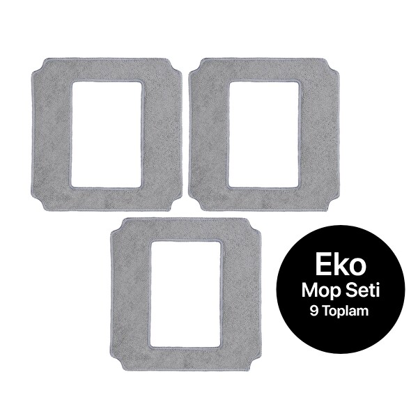 Elo Cam Temizleme Robotu Yedek Mop 9'lu Ekonomik Set 9 Adet (X8681 İle Uyumludur)