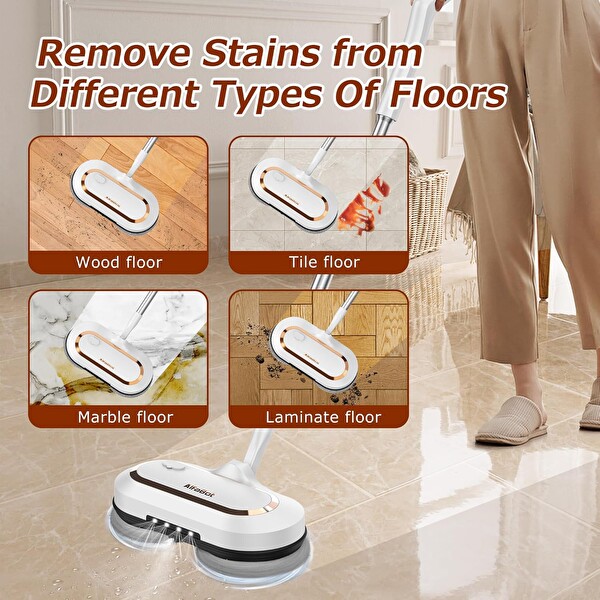 Alfa Bot S2 Paspas Döner Paspas Püskürtme Silme Ovalama Ve Parlatma Kablosuz Mop