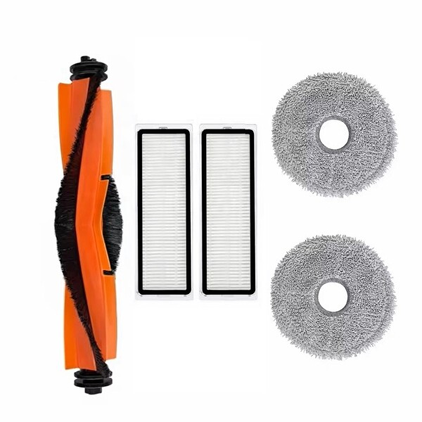Xiaomi X10+ Uyumlu 1 Adet Ana Fırça 2 Adet Filtre 2 Adet Mop Paspas