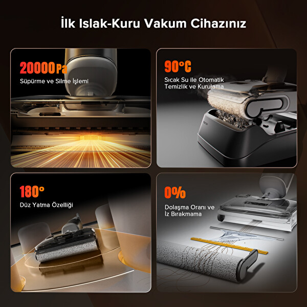 Roborock F25 RT Islak Kuru Akıllı Dikey Süpürge