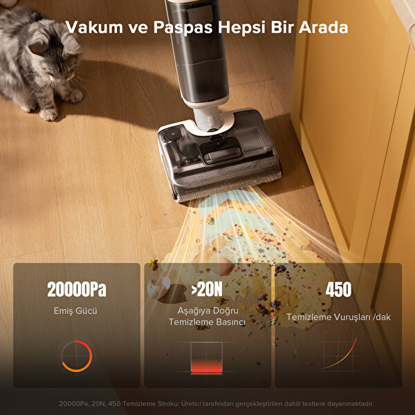Roborock F25 RT Islak Kuru Akıllı Dikey Süpürge