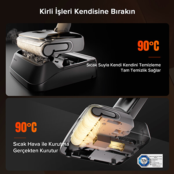 Roborock F25 RT Islak Kuru Akıllı Dikey Süpürge