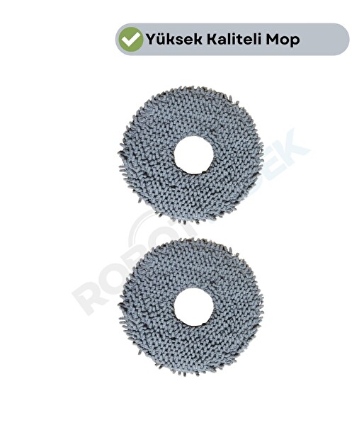 Robotyedek Roborock Saros Z70 Uyumlu 2 Adet Mikrofiber Mop Bez
