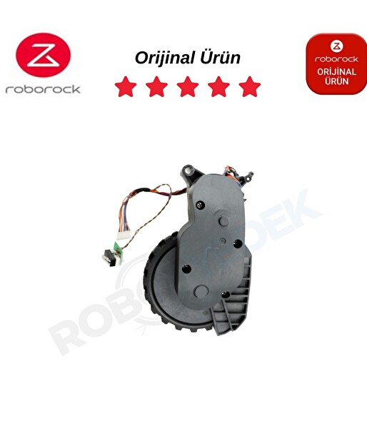 Robotyedek Roborock S7 Orijinal Sol Tekerlek Siyah Renk