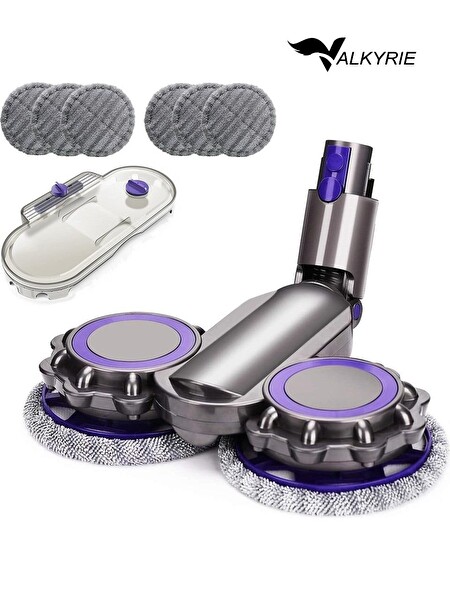 Valkyrie Dyson V7 V8 V10 V11 V15 Uyumlu Su Püskürtmeli Mop Başlığı 6 Paspaslı