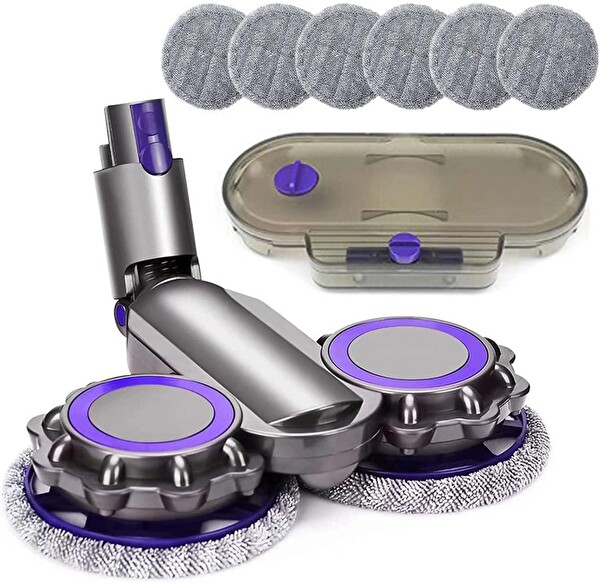 Valkyrie Dyson V7 V8 V10 V11 V15 Uyumlu Su Püskürtmeli Mop Başlığı 6 Paspaslı