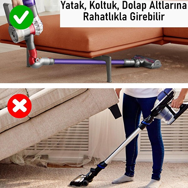 Valkyrie Mobilya Altı Temizlik Adaptörü - Dyson V7 V8 V10 V11 V15 Gen5 Uyumlu
