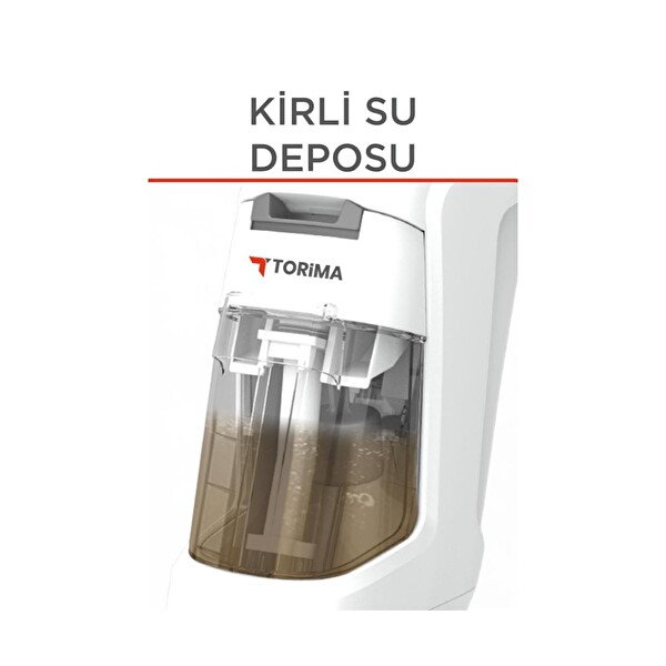 Torima DHY-1000 800W Halı Ve Koltuk Yıkama Temizleme Leke Çıkartma Makinesi Beyaz