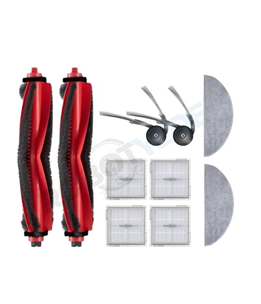 Robotyedek Roborock Q8 Max Pro (2025 Model) Uyumlu Fırça Hepa Filtre Mop Seti-10 Parça