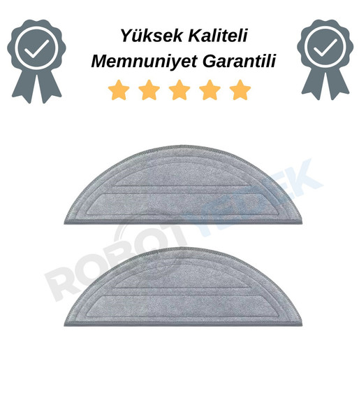 Robotyedek Roborock S8 Pro (Ultra Değil) Uyumlu 2 Adet Mikrofiber Mop Bez