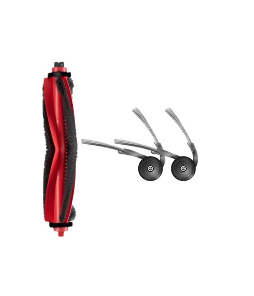 Robotyedek Roborock Q8 Max Pro (2025 Model) Uyumlu Ana Fırça ve Yan Fırça-3 Parça