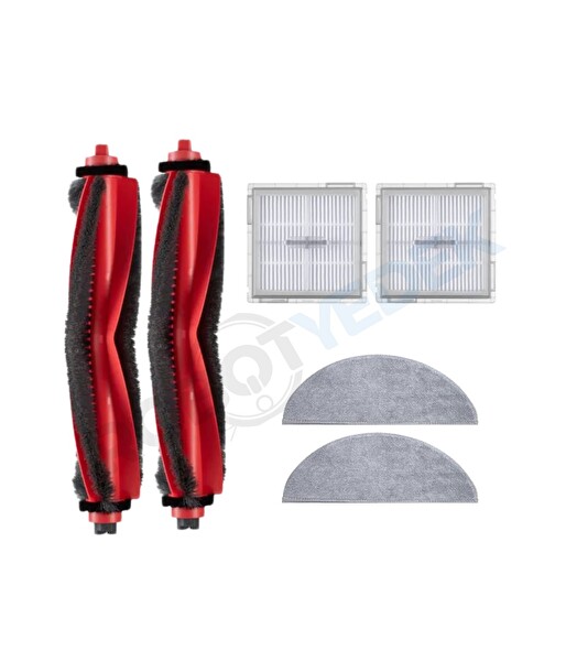 Robotyedek Roborock Q8 Max Pro (2025 Model) Uyumlu Fırça Hepa Filtre Mop Seti-6 Parça