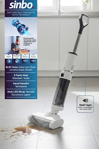 Sinbo Sfc-4101 Islak - Kuru Yüzey Temizleyici - Beyaz