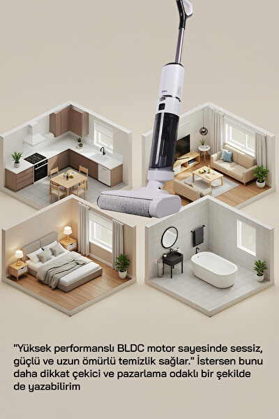 Sinbo Sfc-4101 Islak - Kuru Yüzey Temizleyici - Beyaz