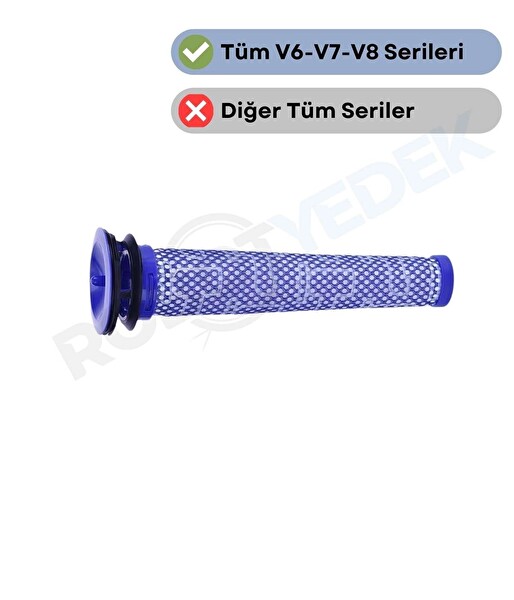 Robotyedek Dyson V7 Uyumlu Ön Filtre Süpürge Aksesuarları - 1 Adet