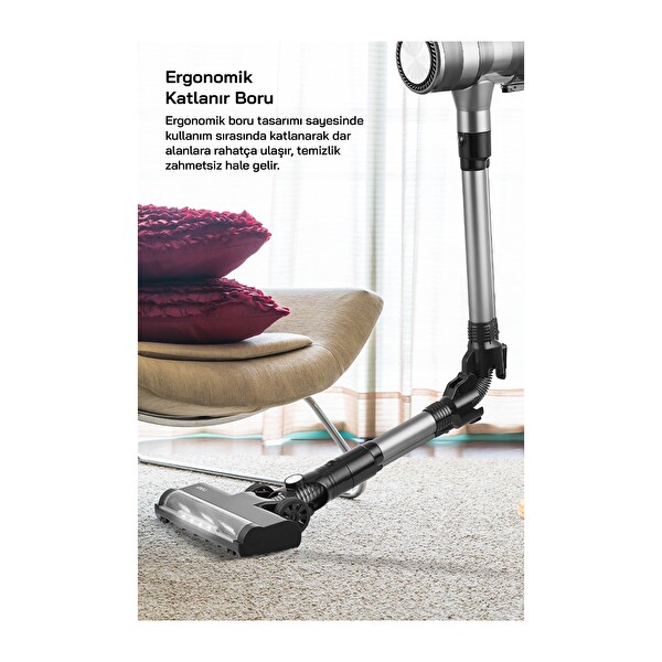 Sinbo SVC-8632 Elektrikli Şarjlı Süpürge Gri