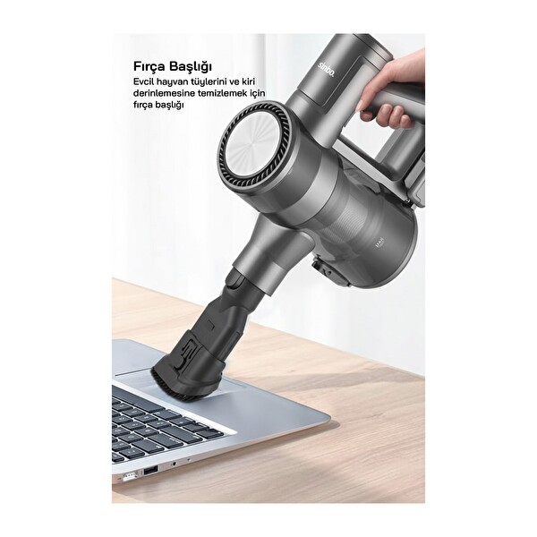 Sinbo SVC-8632 Elektrikli Şarjlı Süpürge Gri