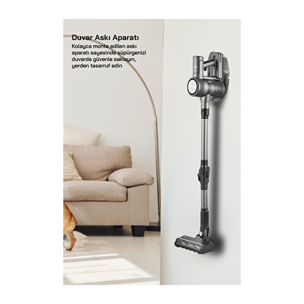 Sinbo SVC-8632 Elektrikli Şarjlı Süpürge Gri