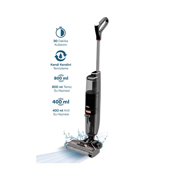 Sinbo SFC-4102 Islak Kuru Siyah Şarjlı Dikey Süpürge Siyah