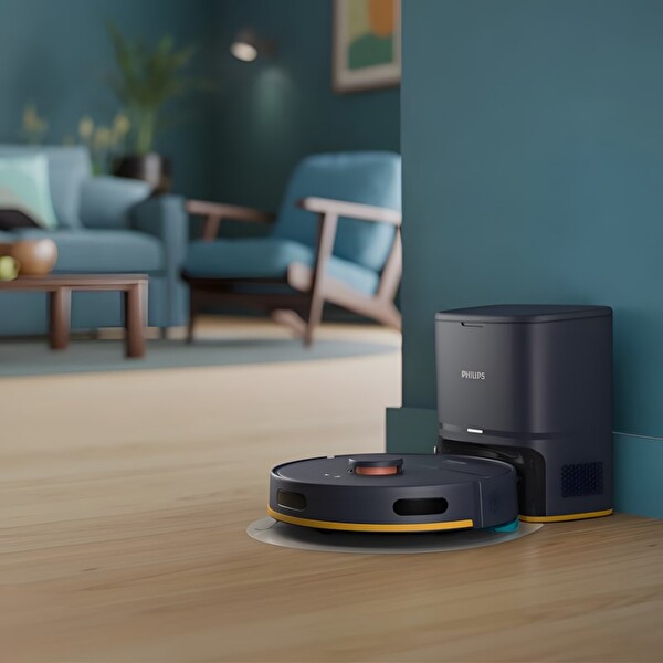 Philips HomeRun 2000 Serisi XU2100/10 Siyah Çöp İstasyonlu Akıllı Robot Süpürge