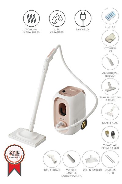 Torima TSC-02 Çok Fonksiyonlu 2000W Buharlı Temizlik Makinesi
