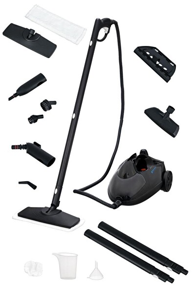 Bright Elegance BE-3450 Çok Fonksiyonlu Saklama Hazneli 5 Bar 5m Kablo 2L Su Hazneli Buharlı Temizlik Makinesi Siyah