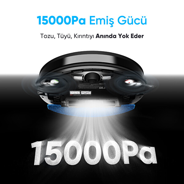 Şımart katya V Akıllı Robot Süpürge 15.000Pa Güçlü Emiş Gücü 6400mAh Yüksek Batarya