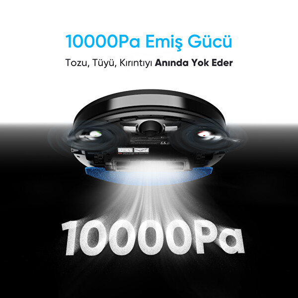 Şımart katya V 10000 Pa Güçlü Emiş Gücü 6400 mAh Yüksek Batarya Akıllı Robot Süpürge