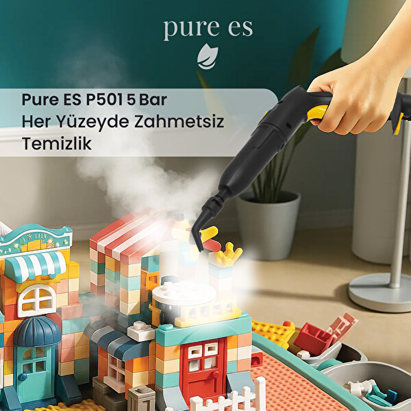 Pure Es P501 Yüksek Basınçlı Buharlı Temizleyici Beyaz
