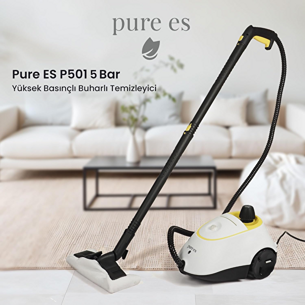 Pure Es P501 Yüksek Basınçlı Buharlı Temizleyici Beyaz