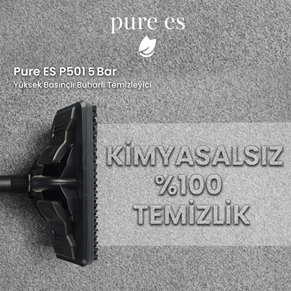 Pure Es P501 Yüksek Basınçlı Buharlı Temizleyici Gri