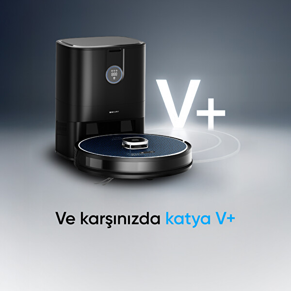 Şımart Katya V+ Akıllı Robot Süpürge 10000Pa Premium Otomatik Toz Toplama Üniteli