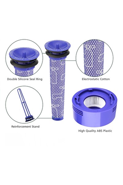Rovexa Dyson V7 V8 Cordless Uyumlu Filtre Seti 2li (Ön,Arka)