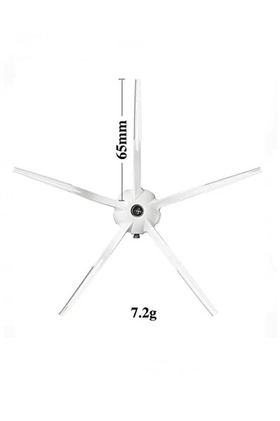 Rovexa Roborock S5 Max Uyumlu 7 Parça Siyah Yan Fırçalı Set
