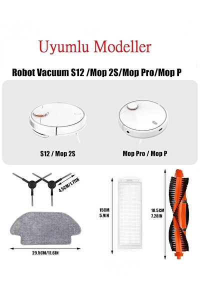 Rovexa Xiaomi Robot Vacuum Mop 2S Uyumlu 2 Adet Hepa Filtre