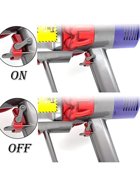 Rovexa Dyson V6 V7 V8 V10 V11 V15 Uyumlu Tetik Kilidi - Parmak Yormayan Güç Düğmesi Kilidi