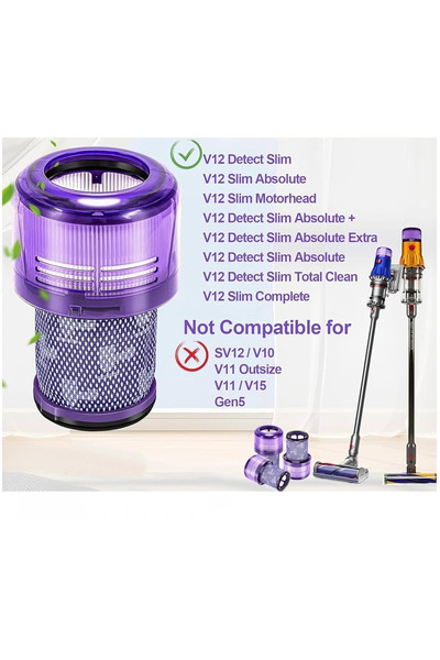 Rovexa Dyson V12 Uyumlu Hepa Filtre 4 Adet