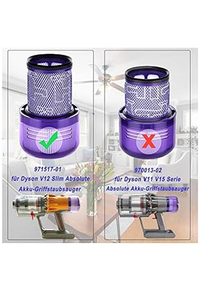 Rovexa Dyson V12 Uyumlu Hepa Filtre 2 Adet