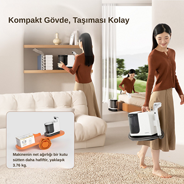 Uwant Y200 15.000Pa Güçlü Emişli 600W Halı Yıkama ve Leke Çıkarma Makinesi