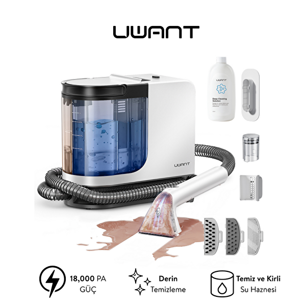 Uwant Y200 15.000Pa Güçlü Emişli 600W Halı Yıkama ve Leke Çıkarma Makinesi