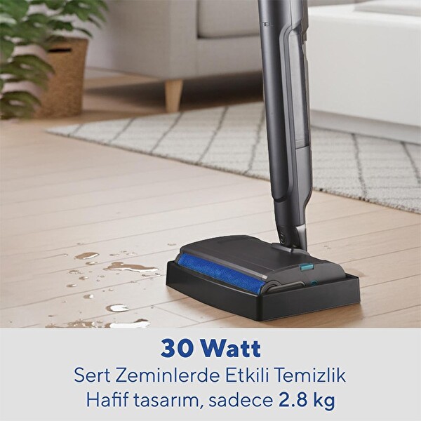 Kumtel HCFC-01 7.2 V Li-Ion Islak Kuru Şarjlı Dikey Süpürge