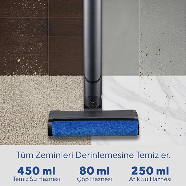 Kumtel HCFC-01 7.2 V Li-Ion Islak Kuru Şarjlı Dikey Süpürge