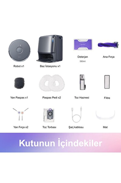 Narwal Freo Z Ultra Akıllı Robot Süpürge Gri 12.000PA Emiş Gücü
