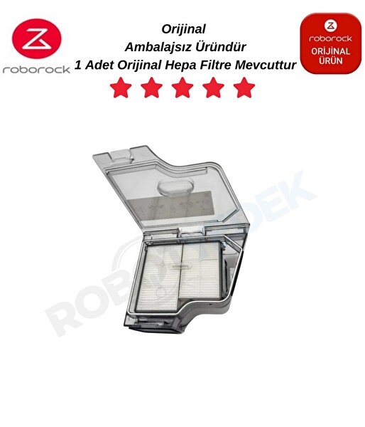 Robotyedek Roborock Saros 10 Orijinal Toz Kutusu ve Hepa Filtre - 1 Adet
