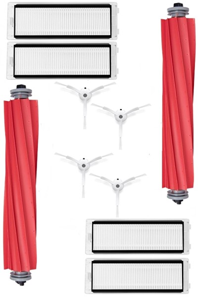 Rovexa Roborock QRevo Uyumlu 10 Parça Set (DİKKAT: S - Pro - MaxV Modellerine Uymaz)