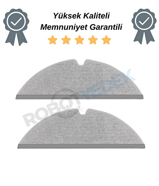 Robotyedek Dreame D20 (ULTRA DEĞİL) RLD35GA 2 Adet Mikrofiber Mop Bez
