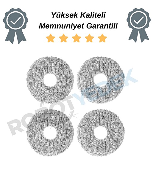 Robotyedek Xiaomi S40 PRO OV71GL Uyumlu Uyumlu Mop Bez 4 Adet