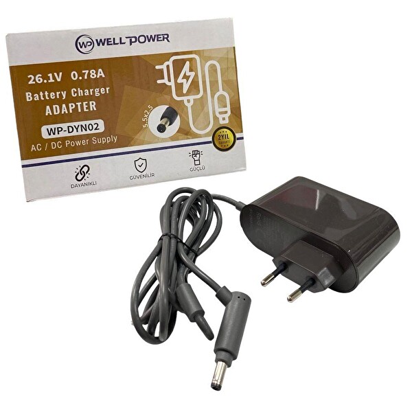 WellPower DYN02 26.1V 0.78A Jak Fişli Şarjlı Süpürge Adaptörü 5.5x2.5 MM